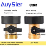 Load image into Gallery viewer, AuySier 2 Pack Garden Hose Shut Off Valve, Easy Grip Rubber Handle, 3/4" Heavy Duty Solid Brass Fittings Water Hose Shutoff Valve with 4 Pcs Hose Washers