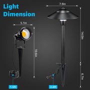 SUNVIE LED Low Voltage Landscape Lighting 12V Landscape Lighting Kit with Connectors, Low Voltage Pathway Lights with Spotlights Aluminum Pathway Lights Wired Waterproof for Patio Yard Garden, 12 Pack