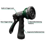 Load image into Gallery viewer, AUTOMAN-Garden-Hose-Nozzle, ABS Water Spray Nozzle with 7 Adjustable Watering Patterns, Slip Resistant for Watering Plants, Lawn&amp; Garden, Washing Cars, Cleaning, Showering Pets &amp; Outdoor Fun.
