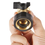 Load image into Gallery viewer, AuySier 2 Pack Garden Hose Shut Off Valve, Easy Grip Rubber Handle, 3/4&quot; Heavy Duty Solid Brass Fittings Water Hose Shutoff Valve with 4 Pcs Hose Washers
