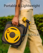 Load image into Gallery viewer, Garden Hose with Reel 50ft Expandable Water Hose with 8 Pattern Nozzle, Fits 1/2&quot; &amp; 3/4&quot; Threaded Faucets,Lightweight &amp; Flexible for Garden,Car Wash,Pet Bath,Patio Cleaning,Durable Anti-Leak Design
