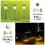 Load image into Gallery viewer, WTGEGF Solar Pathway Lights Outdoor Waterproof, 4 Pack 200 Lumens Super Bright Solar Garden Lights with 2 Lighting Modes, Auto On/Off Outdoor Solar Lights for Yard, Walkway, Lawn, Driveway, Path
